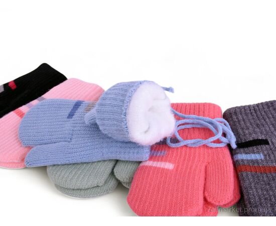 Рукавиці дитячі  J1019 mix (12 шт. р.сітка6-8) "TUZZI" недорого оптом від прямого постачальника, зображення 2