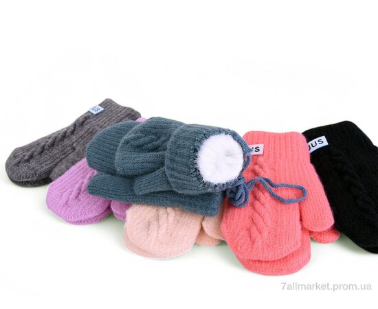 Рукавиці дитячі  J1009 mix (12 шт. р.сітка4-6) "TUZZI" недорого оптом від прямого постачальника, зображення 2