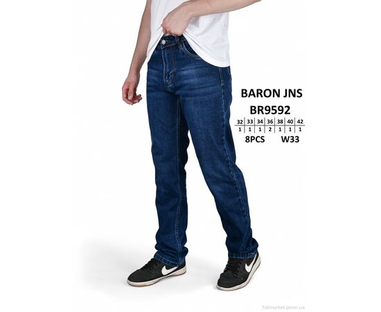 Фотография Джинсы мужские Весна/осень BR9592 (8 шт. р.сетка 32-42) "Baron" недорого оптом от прямого поставщика, изображение 2