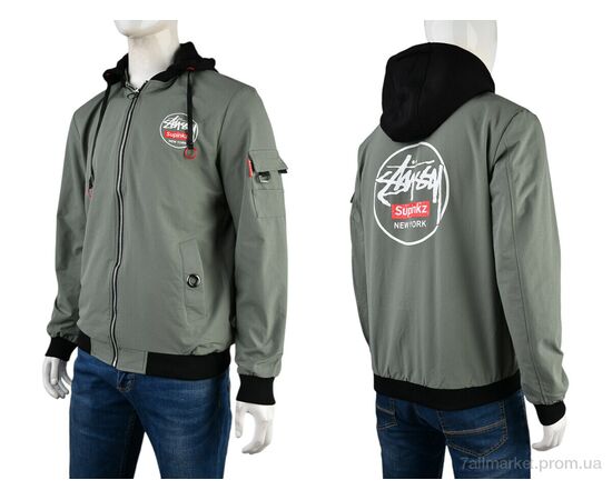 Куртка мужская Весна/осень 4162-88015-3 green (5 шт. р.сетка S-2XL) "Мир" недорого оптом от прямого поставщика, изображение 3 Фотография Куртка мужская Весна/осень 4162-88015-3 green (5 шт. р.сетка S-2XL) "Мир" недорого оптом от прямого поставщика, изображение 3