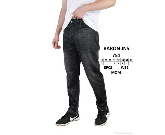 Джинси чоловічі Весна/осінь 751 (8 шт. р.сітка28-36) "Baron" недорого оптом від прямого постачальника, зображення 2