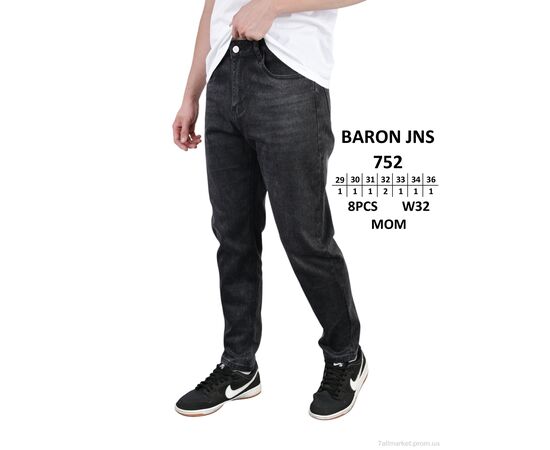 Джинси чоловічі Весна/осінь 752 (8 шт. р.сітка29-36) "Baron" недорого оптом від прямого постачальника, зображення 2