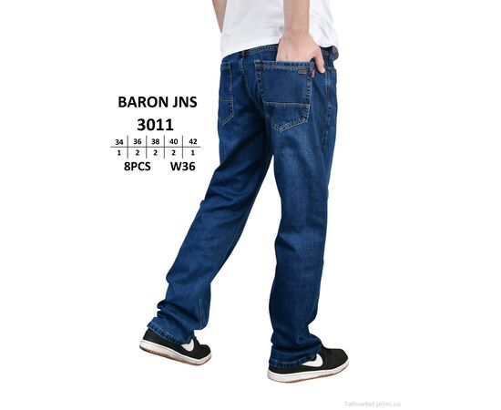 Джинси чоловічі Весна/осінь 3011 (8 шт. р.сітка34-42) "Baron" недорого оптом від прямого постачальника, зображення 2