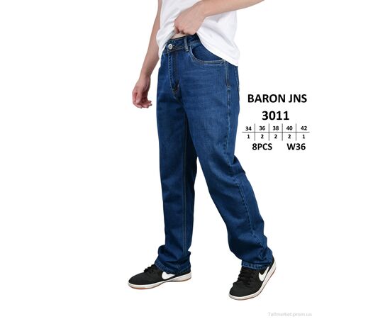 Джинси чоловічі Весна/осінь 3011 (8 шт. р.сітка34-42) "Baron" недорого оптом від прямого постачальника, зображення 4