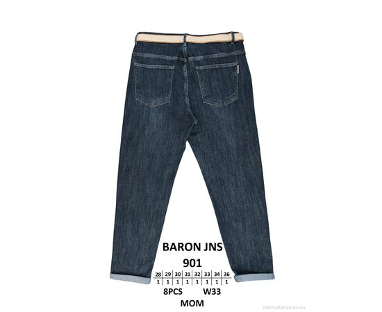 Джинси чоловічі Весна/осінь 901 (8 шт. р.сітка28-36) "Baron" недорого оптом від прямого постачальника, зображення 2