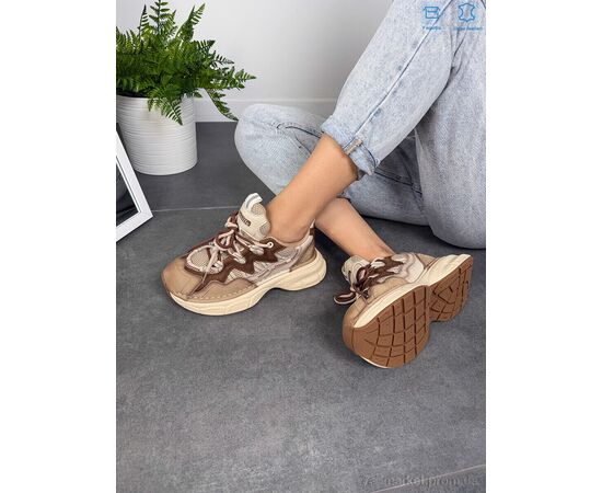 Кросівки жіночі модні Весна/осінь BA1002-1 l.brown (8 пар р.36-40) "S.Sofi.S" недорого оптом від прямого постачальника, зображення 2