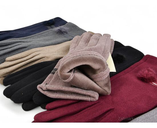 Рукавички жіночі Зима 286-10 mix (12 шт. р.сітка6,5-8,5) "CAP" недорого оптом від прямого постачальника, зображення 2