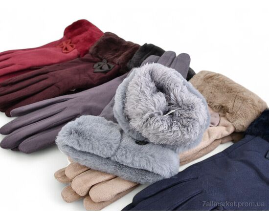 Рукавички жіночі Зима 279-5 mix (12 шт. р.сітка6,5-8,5) "CAP" недорого оптом від прямого постачальника, зображення 2