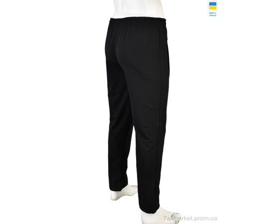 Спортивные брюки мужские Весна/осень 004-2 black (5 шт. р.сетка 46-54) "Banko" недорого оптом от прямого поставщика, изображение 3 Фотография Спортивные брюки мужские Весна/осень 004-2 black (5 шт. р.сетка 46-54) "Banko" недорого оптом от прямого поставщика, изображение 3