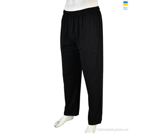 Спортивні штани чоловічі Весна/осінь 009-4 black (5 шт. р.сітка46-54) "Banko" недорого оптом від прямого постачальника, зображення 2 Спортивні штани чоловічі Весна/осінь 009-4 black (5 шт. р.сітка46-54) "Banko" недорого оптом від прямого постачальника, зображення 2