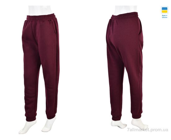 Спортивні штани жіночі Зима 002-2 bordo (5 шт. р.сітка52-60) "Banko" недорого оптом від прямого постачальника, зображення 3
