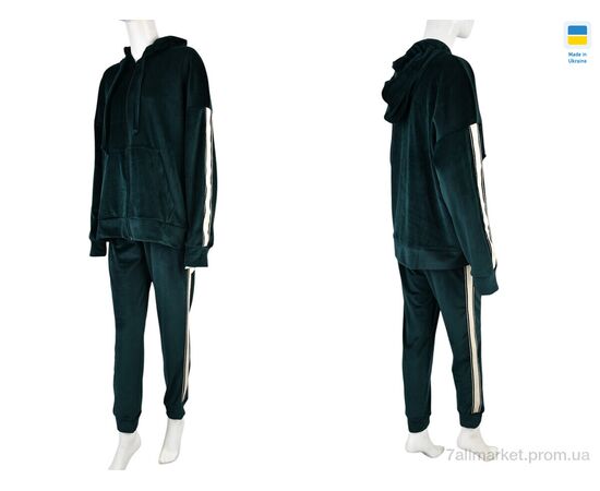 Спортивний костюм жіночий Зима 006-1 green (4 шт. р.сітка52-58) "Banko" недорого оптом від прямого постачальника, зображення 3 Спортивний костюм жіночий Зима 006-1 green (4 шт. р.сітка52-58) "Banko" недорого оптом від прямого постачальника, зображення 3