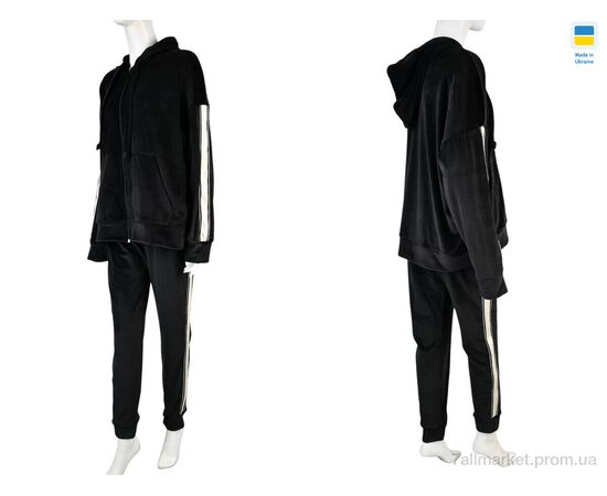 Спортивний костюм жіночий Зима 006-2 black (4 шт. р.сітка52-58) "Banko" недорого оптом від прямого постачальника, зображення 3 Спортивний костюм жіночий Зима 006-2 black (4 шт. р.сітка52-58) "Banko" недорого оптом від прямого постачальника, зображення 3