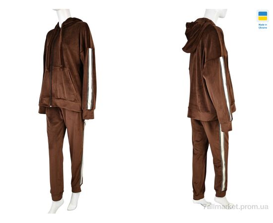 Спортивний костюм жіночий Зима 006-4 brown (4 шт. р.сітка52-58) "Banko" недорого оптом від прямого постачальника, зображення 3 Спортивний костюм жіночий Зима 006-4 brown (4 шт. р.сітка52-58) "Banko" недорого оптом від прямого постачальника, зображення 3