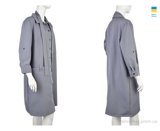 Платье женское Весна/осень 904 сірий (2 шт. р.сетка 42-48) "Vande Grouff" недорого оптом от прямого поставщика, изображение 3 Фотография Платье женское Весна/осень 904 сірий (2 шт. р.сетка 42-48) "Vande Grouff" недорого оптом от прямого поставщика, изображение 3