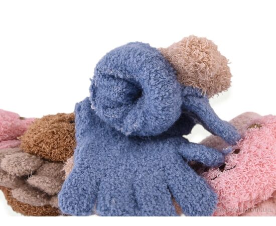 Фотография Перчатки для детей Зима 5205 (тедди) mix (12 шт. р.сетка 1-3) "TUZZI" недорого оптом от прямого поставщика, изображение 2