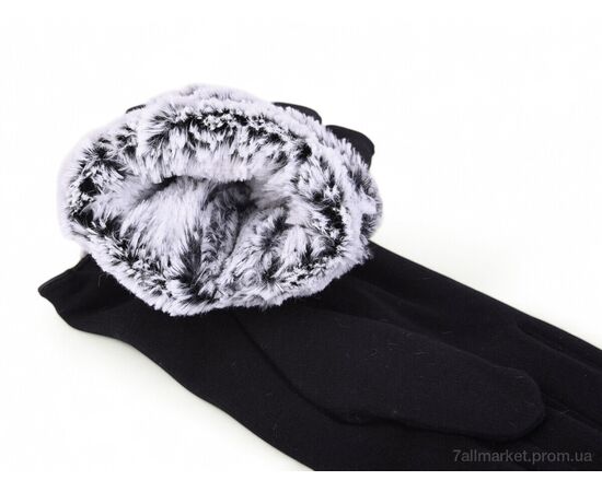 Чоловічі рукавиці Зима 72-4 трикотаж black (10 шт. р.сітка11-13) "PAIDI" недорого оптом від прямого постачальника, зображення 2