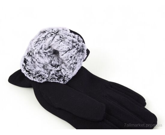 Чоловічі рукавиці Зима 72-5 трикотаж black (10 шт. р.сітка11-13) "PAIDI" недорого оптом від прямого постачальника, зображення 2