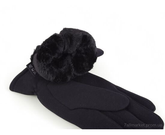 Чоловічі рукавиці Зима 75-1 трикотаж black (10 шт. р.сітка11-13) "PAIDI" недорого оптом від прямого постачальника, зображення 2