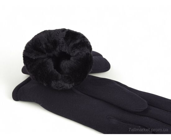 Чоловічі рукавиці Зима 75-3 трикотаж black (10 шт. р.сітка11-13) "PAIDI" недорого оптом від прямого постачальника, зображення 2