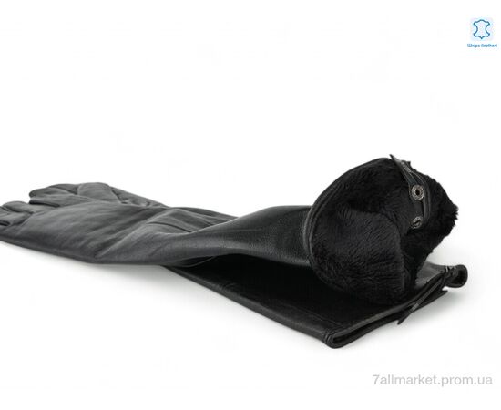 Рукавички жіночі Зима 901-4 шкіра black (10 шт. р.сітка6,5-8,5) "PAIDI" недорого оптом від прямого постачальника, зображення 2