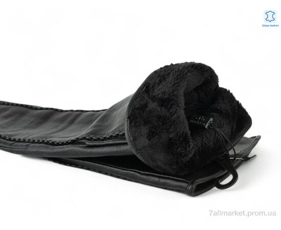 Рукавички жіночі Зима 901-5 шкіра black (10 шт. р.сітка6,5-8,5) "PAIDI" недорого оптом від прямого постачальника, зображення 2