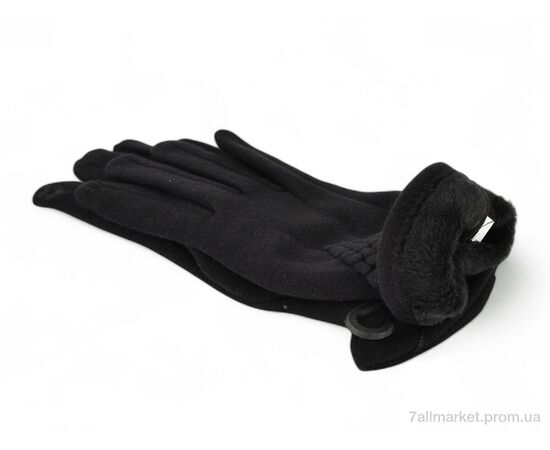 Рукавички жіночі Зима 35-2 трикотаж black (10 шт. р.сітка6,5-8,5) "PAIDI" недорого оптом від прямого постачальника, зображення 2