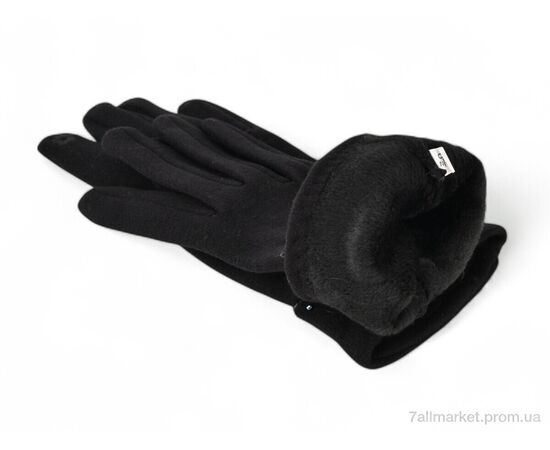 Рукавички жіночі Зима 35-5 трикотаж black (10 шт. р.сітка6,5-8,5) "PAIDI" недорого оптом від прямого постачальника, зображення 2