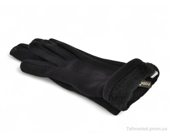 Рукавички жіночі Зима 35-8 трикотаж black (10 шт. р.сітка6,5-8,5) "PAIDI" недорого оптом від прямого постачальника, зображення 2