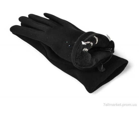 Рукавички жіночі Зима 35-10 трикотаж black (10 шт. р.сітка6,5-8,5) "PAIDI" недорого оптом від прямого постачальника, зображення 2