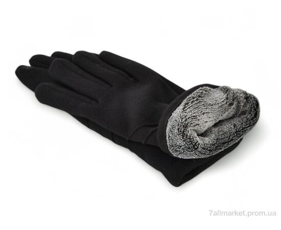 Рукавички жіночі Зима 38-6 трикотаж black (10 шт. р.сітка6,5-8,5) "PAIDI" недорого оптом від прямого постачальника, зображення 2