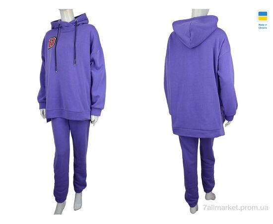 Фотография Спортивный костюм женский Весна/осень Єд B violet (06925) (2 шт. р.сетка L-XL) "Obuvok" недорого оптом от прямого поставщика, изображение 3