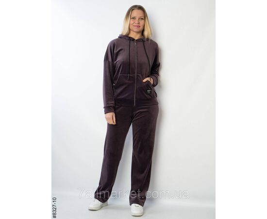 Спортивний костюм жіночий на блискавці велюр напівбатал 48,50,52,54 (10цв) "NOWEMBER", изображение 3 Фотография Спортивний костюм жіночий на блискавці велюр напівбатал 48,50,52,54 (10цв) "NOWEMBER", изображение 3