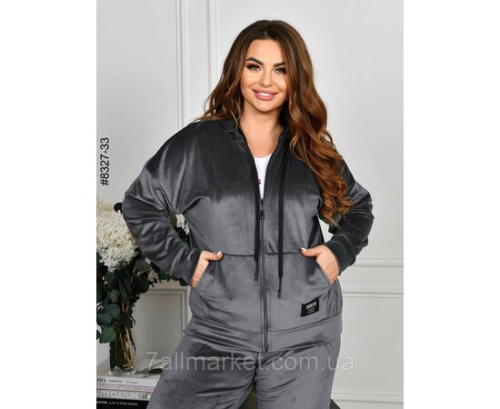 Спортивний костюм жіночий на блискавці велюр напівбатал 48,50,52,54 (10цв) "NOWEMBER", изображение 10 Фотография Спортивний костюм жіночий на блискавці велюр напівбатал 48,50,52,54 (10цв) "NOWEMBER", изображение 10