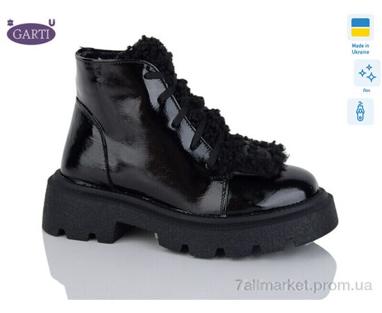 Ботинки женские стильные зима 6971 чорний лак хутро (6 пар р.36-40) "Garti" недорого оптом от прямого поставщика Фотография Ботинки женские стильные зима 6971 чорний лак хутро (6 пар р.36-40) "Garti" недорого оптом от прямого поставщика