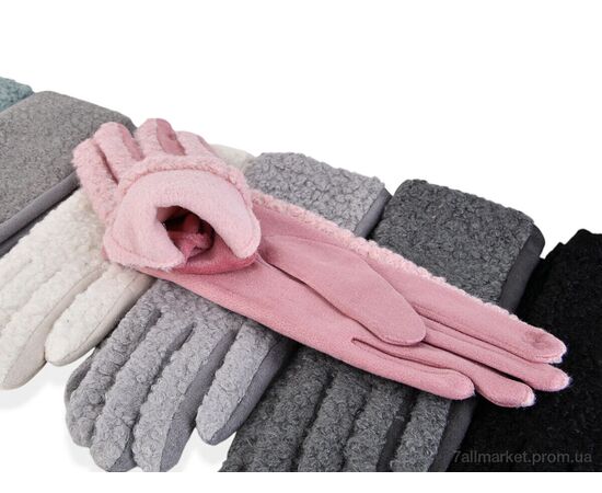 Перчатки женские Зима 262-1 (тедді-замша) mix (12 шт. р.сетка 6,5-8,5) "CAP" недорого оптом от прямого поставщика, изображение 2 Фотография Перчатки женские Зима 262-1 (тедді-замша) mix (12 шт. р.сетка 6,5-8,5) "CAP" недорого оптом от прямого поставщика, изображение 2