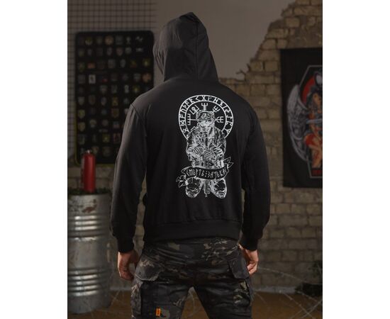 Худи мужской 418 black р.M-3XL "Madoka" недорого оптом от прямого поставщика, изображение 2 Фотография Худи мужской 418 black р.M-3XL "Madoka" недорого оптом от прямого поставщика, изображение 2