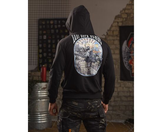 Худи мужской 419 black р.M-3XL "Madoka" недорого оптом от прямого поставщика, изображение 2 Фотография Худи мужской 419 black р.M-3XL "Madoka" недорого оптом от прямого поставщика, изображение 2