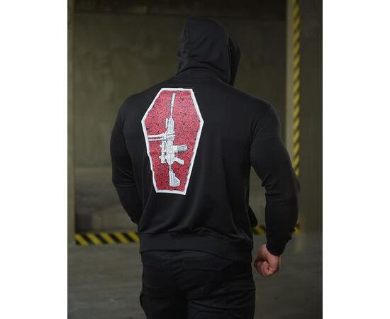 Худи чоловічий 681 black р.M-3XL "Madoka" недорого оптом від прямого постачальника, зображення 2 Худи чоловічий 681 black р.M-3XL "Madoka" недорого оптом від прямого постачальника, зображення 2