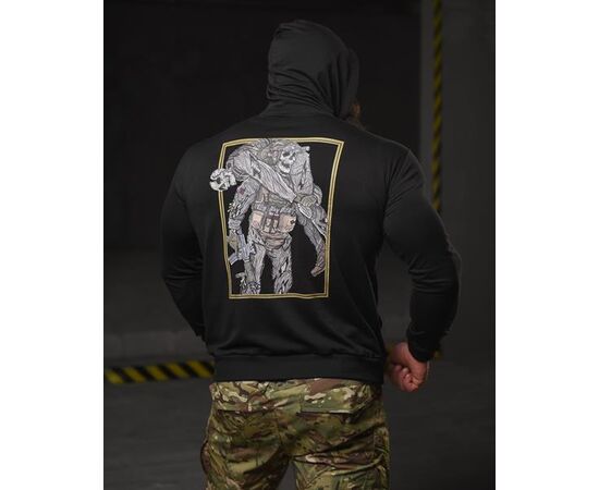 Худи чоловічий 682 black р.M-3XL "Madoka" недорого оптом від прямого постачальника, зображення 2 Худи чоловічий 682 black р.M-3XL "Madoka" недорого оптом від прямого постачальника, зображення 2