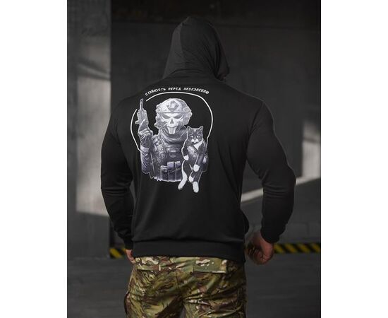 Худи чоловічий 683 black р.M-3XL "Madoka" недорого оптом від прямого постачальника, зображення 2 Худи чоловічий 683 black р.M-3XL "Madoka" недорого оптом від прямого постачальника, зображення 2