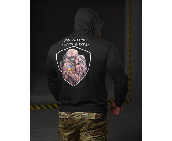 Худи чоловічий 691 black р.M-3XL "Madoka" недорого оптом від прямого постачальника, зображення 2