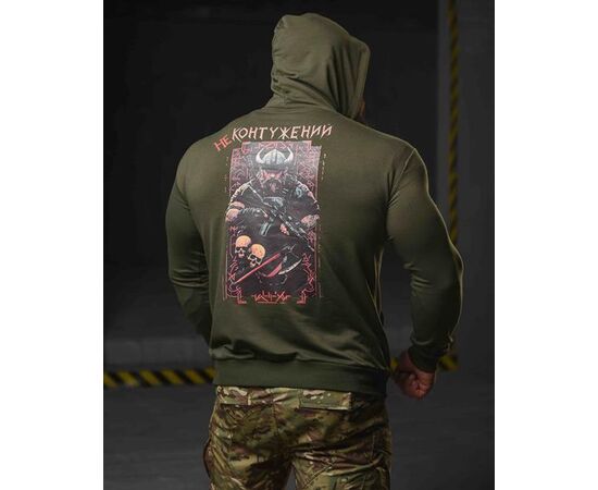 Худи мужской 695 khaki р.M-3XL "Madoka" недорого оптом от прямого поставщика, изображение 2 Фотография Худи мужской 695 khaki р.M-3XL "Madoka" недорого оптом от прямого поставщика, изображение 2