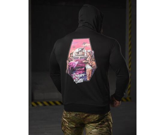 Худи мужской 715 black р.M-3XL "Madoka" недорого оптом от прямого поставщика, изображение 2 Фотография Худи мужской 715 black р.M-3XL "Madoka" недорого оптом от прямого поставщика, изображение 2