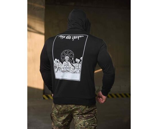 Худи чоловічий 720 black р.M-3XL "Madoka" недорого оптом від прямого постачальника, зображення 2 Худи чоловічий 720 black р.M-3XL "Madoka" недорого оптом від прямого постачальника, зображення 2