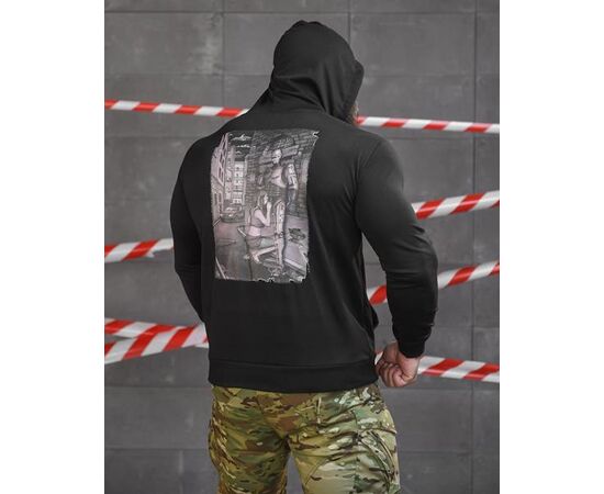 Худи чоловічий 729 black р.M-3XL "Madoka" недорого оптом від прямого постачальника, зображення 2 Худи чоловічий 729 black р.M-3XL "Madoka" недорого оптом від прямого постачальника, зображення 2