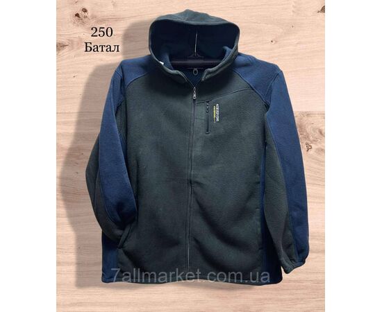 Кофта мужская спортивная на молнии/флис батал р-ры 6XL-10XL (3цв)"STELLA" недорого от прямого поставщика, изображение 2 Фотография Кофта мужская спортивная на молнии/флис батал р-ры 6XL-10XL (3цв)"STELLA" недорого от прямого поставщика, изображение 2