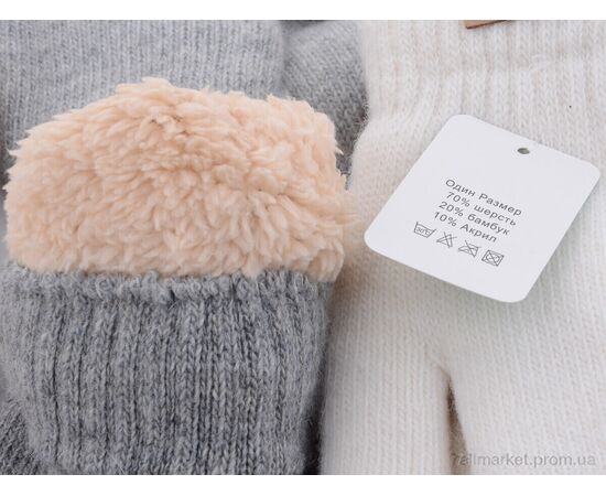 Рукавички для жінок Зима 3818 mix (12 шт. р.сітка6,5-8,5) "KUINH" недорого оптом від прямого постачальника, зображення 2