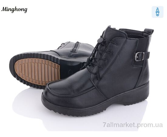 Черевики жіночі стильні Зима 2328 (8 пар р.37-42) "Minghong" недорого оптом від прямого постачальника, зображення 2 Черевики жіночі стильні Зима 2328 (8 пар р.37-42) "Minghong" недорого оптом від прямого постачальника, зображення 2