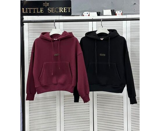 Худи женское 400327 wine р.S-L "Little Secret" недорого оптом от прямого поставщика Фотография Худи женское 400327 wine р.S-L "Little Secret" недорого оптом от прямого поставщика